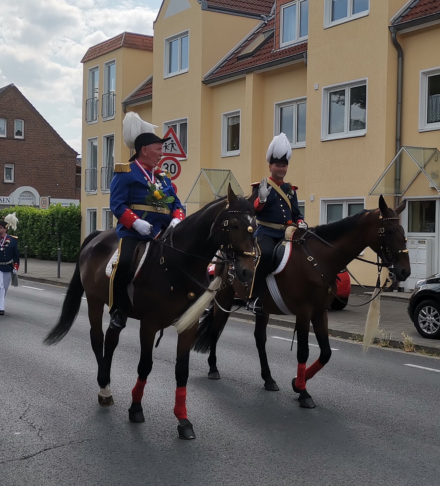 Major Helmut Krüll und Adjutant Ulrich Stange